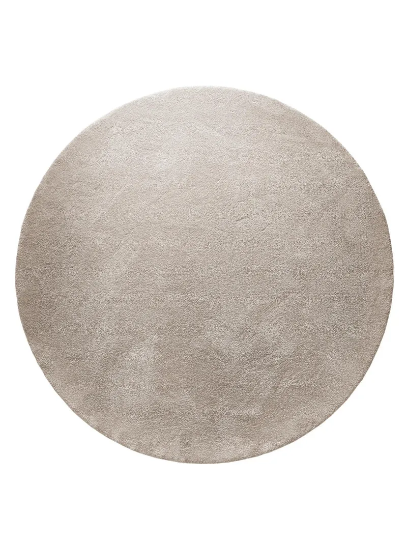 Tapis shaggy rond gris clair 150 cm de diamètre