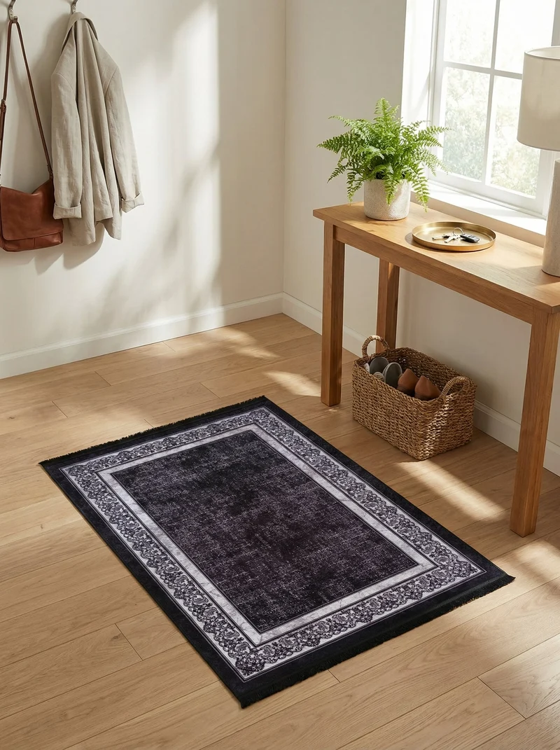 Tapis d'Entrée Vintage Noir et Gris - Terrazzo