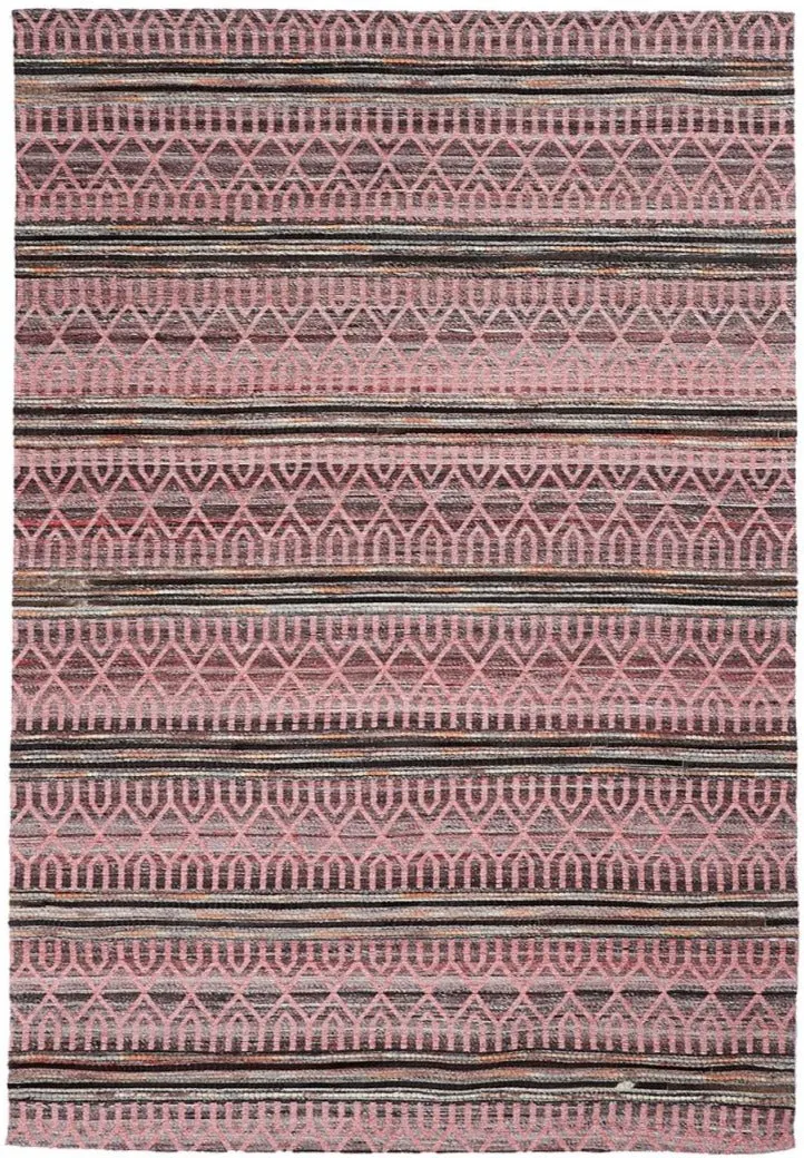 Tapis Rose motif Ethnique certifié Azo Free VORELA