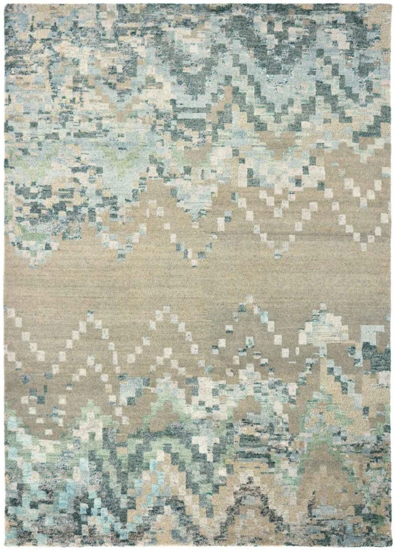Tapis de Salon Haut de gamme en laine beige ANAPURNA