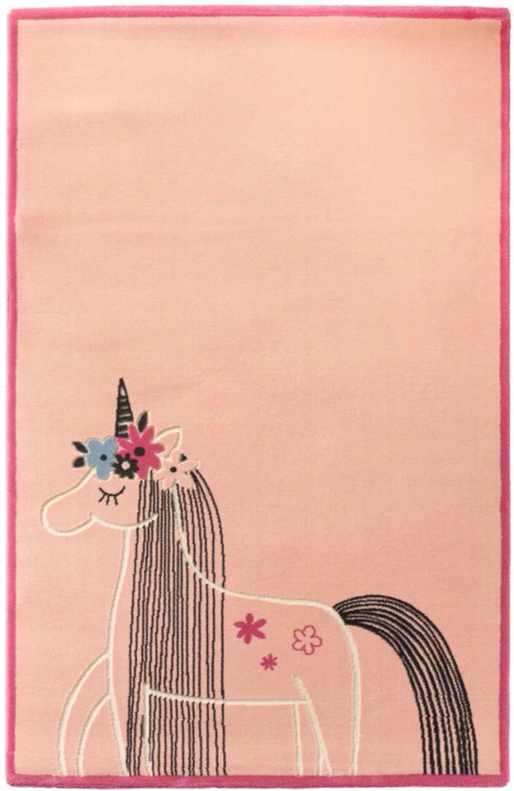 Tapis Chambre fille Rose Licorne UNICORNE