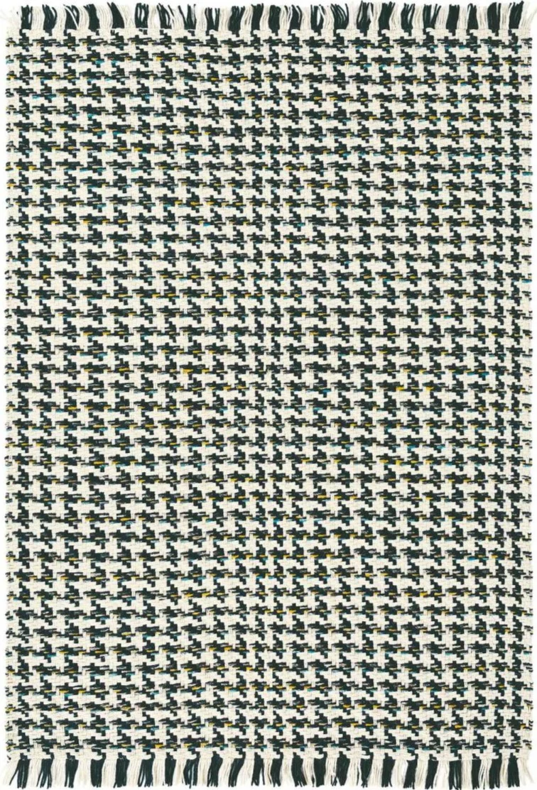 Tapis bicolore noir et blanc kilim en laine Azo Free ATELIER