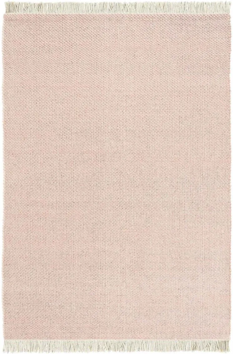Tapis Rose uni kilim en laine tissé main CRAFT