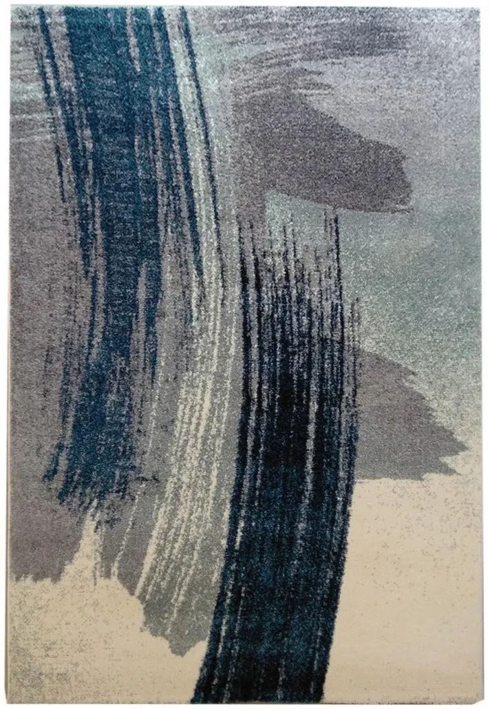 Tapis de salon Moderne Bleu motif abstrait TRAIPIN