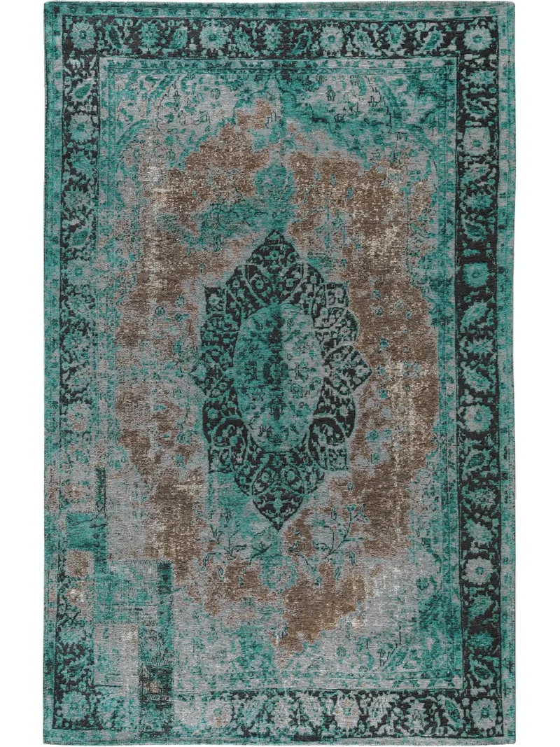 Tapis oriental vintage turquoise 75x165 cm