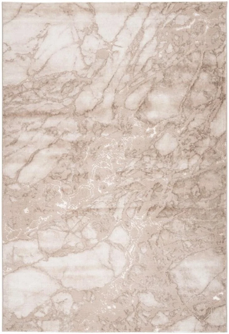 Tapis de Salon beige effet marbre moelleux et doux MARMAR