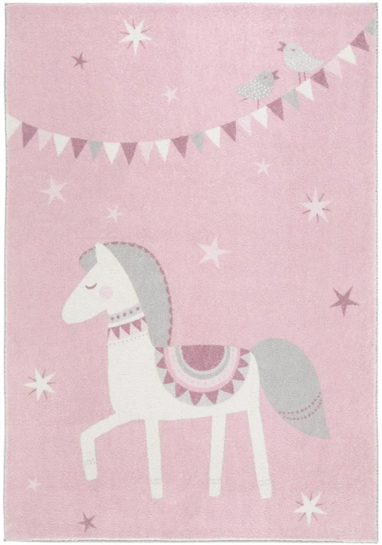 Tapis de chambre rose pour enfant DADACO