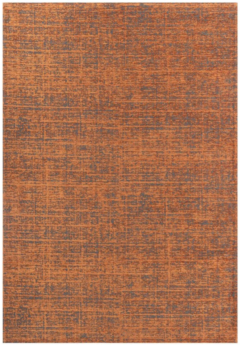 Tapis tissé à plat en acrylique orange kilim MARACHI