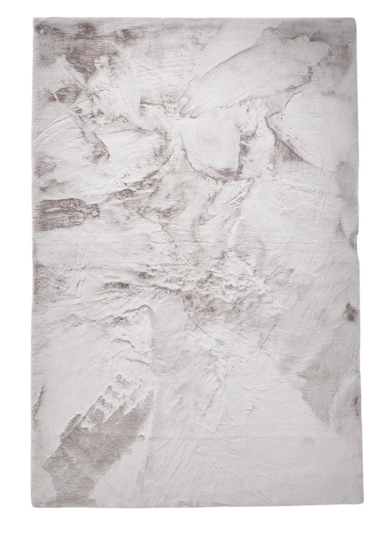 Tapis shaggy fausse fourrure gris clair 120x170 cm