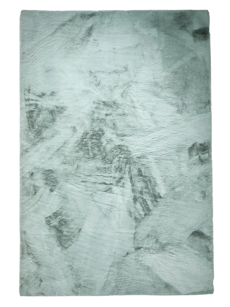 Tapis shaggy fausse fourrure vert menthe 230x340 cm