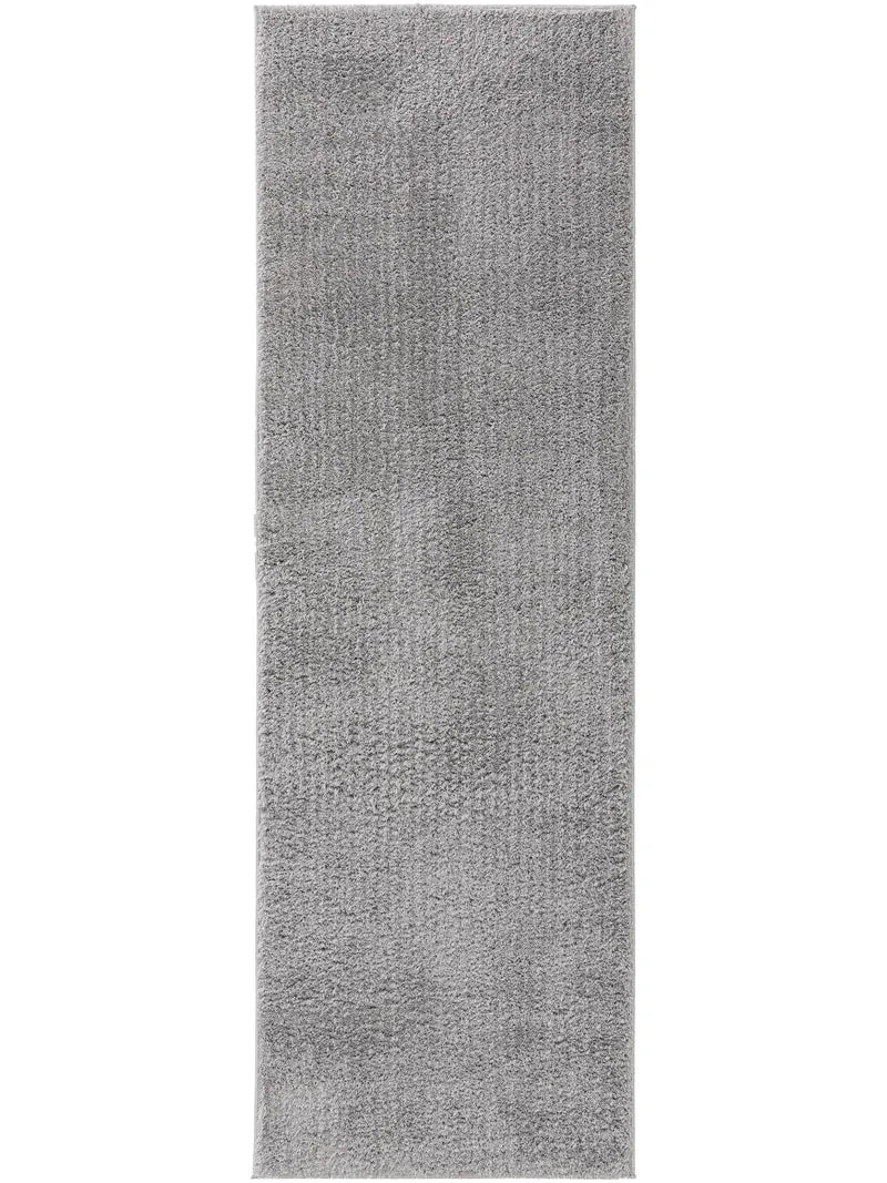 Tapis shaggy de couloir gris 80x240 cm