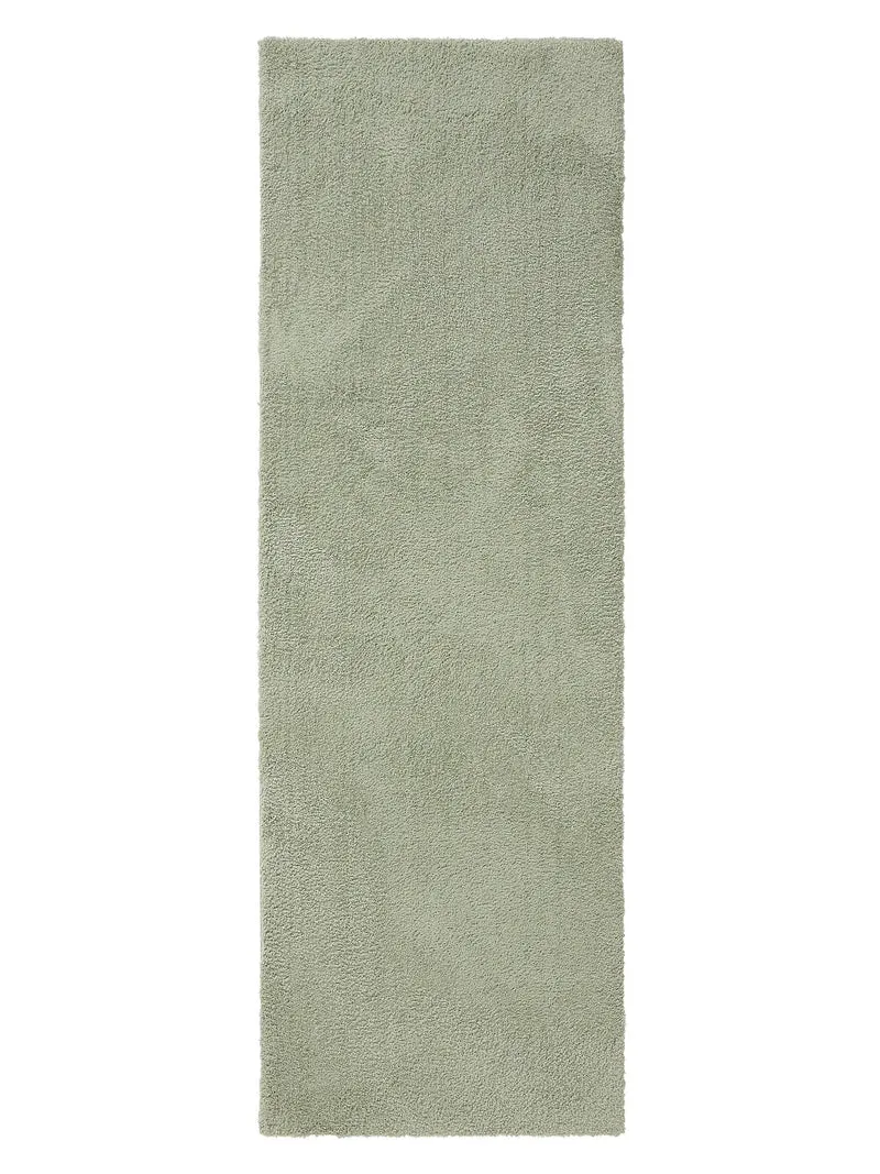 Tapis shaggy de couloir vert sauge 80x240 cm