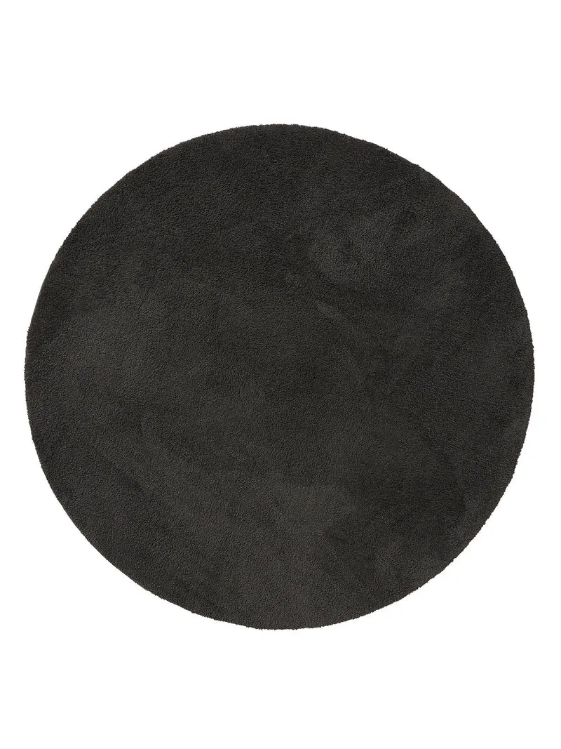 Tapis shaggy rond noir 160 cm de diamètre