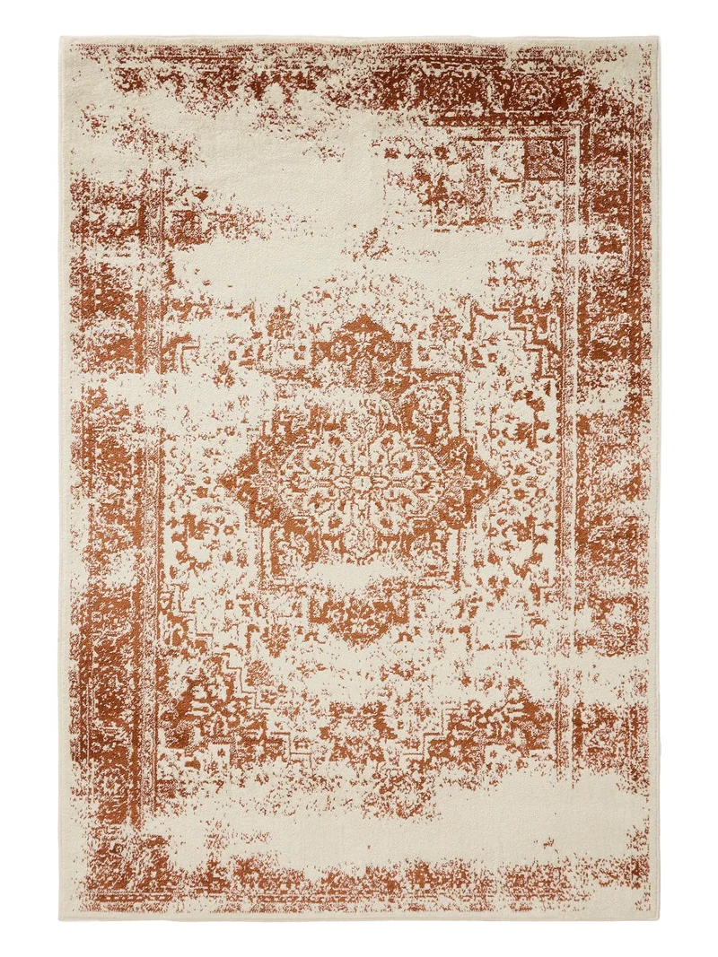 Tapis vintage oriental beige et terracotta 240x340 cm