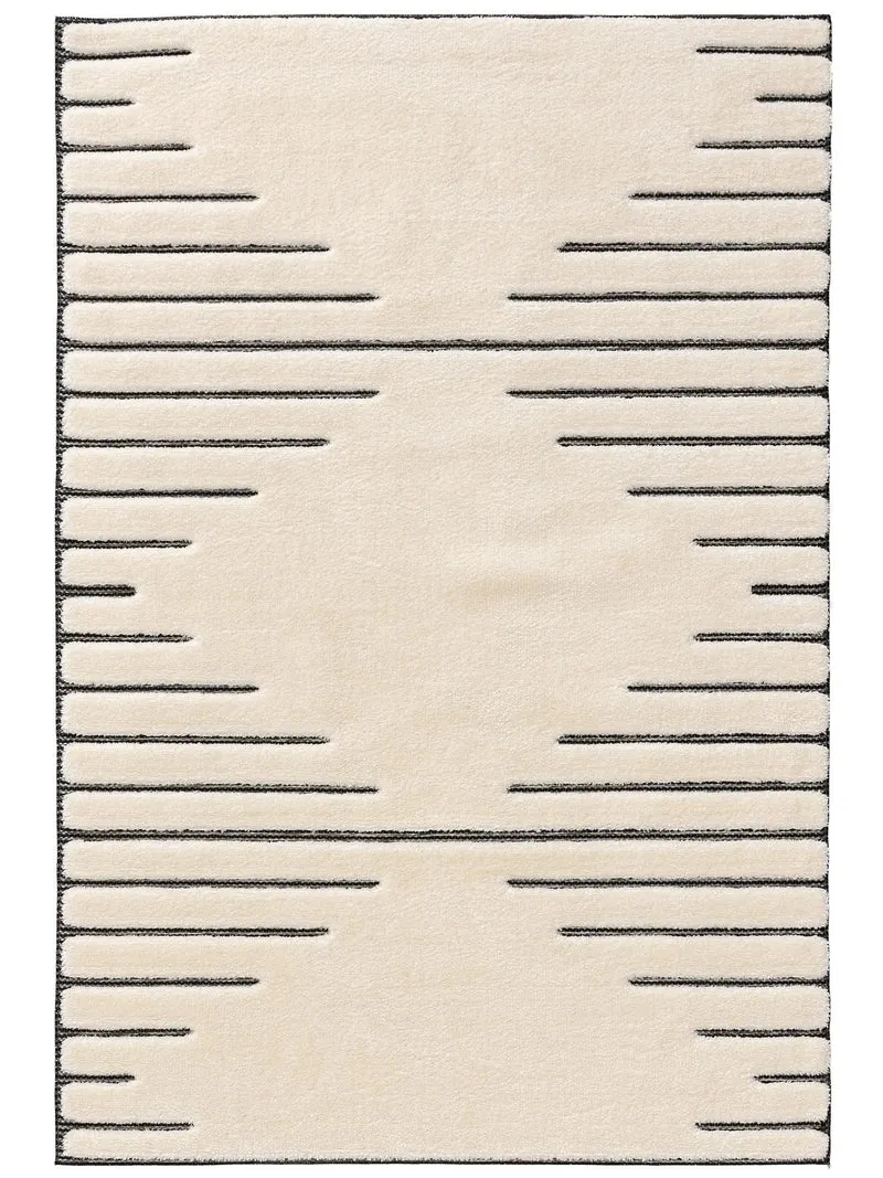Tapis berbère épais motif losange blanc 140x200 cm