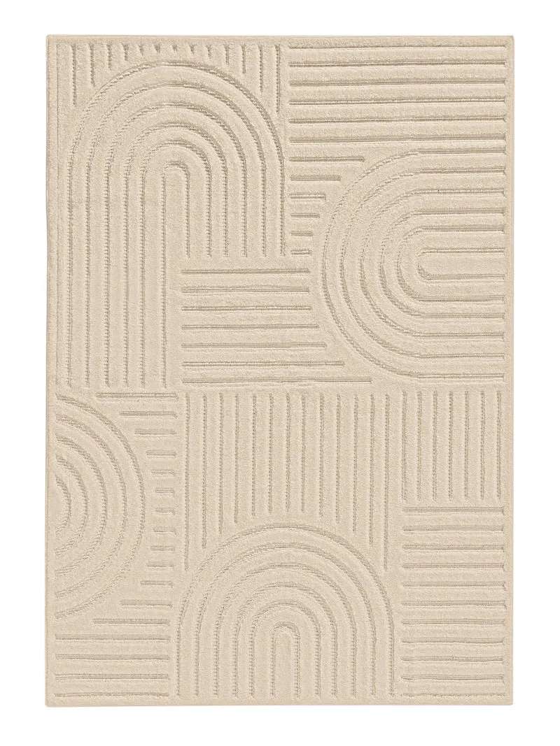 Tapis moderne arche géométrique beige 240x340 cm