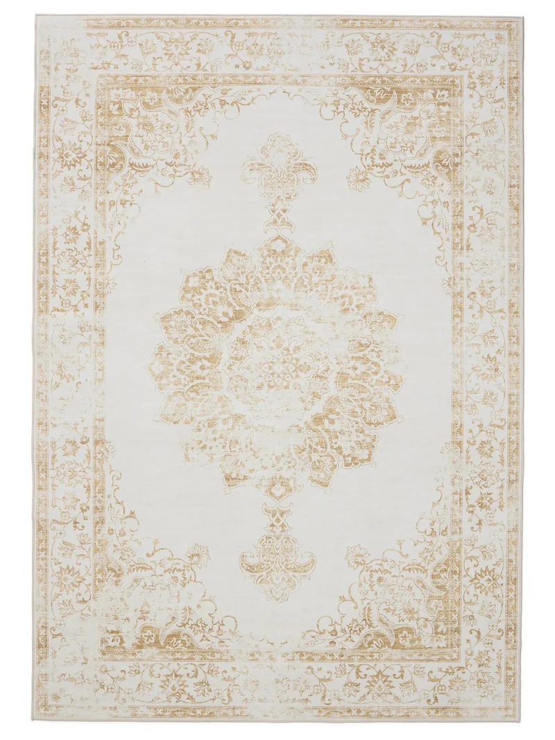 Tapis vintage inspiration oriental beige lavable 120x170 cm