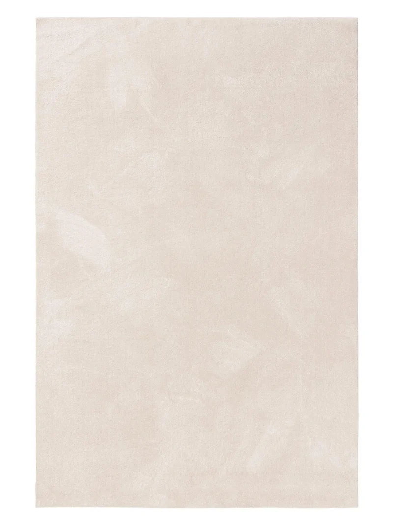 Tapis shaggy uni crème lavable 120x170 cm