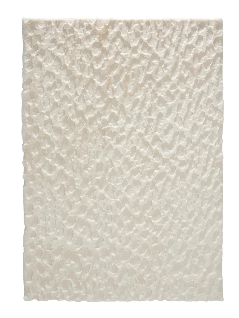 Tapis shaggy design texturé blanc cassé 200x300 cm