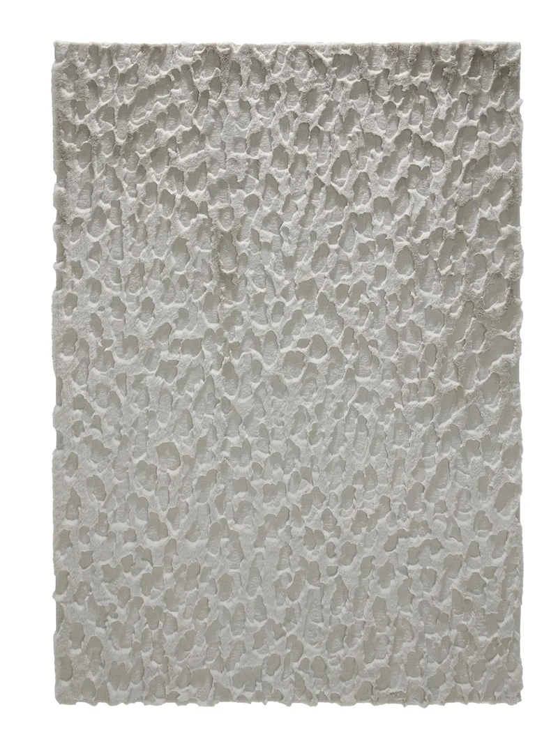 Tapis shaggy design texturé gris clair 120x170 cm