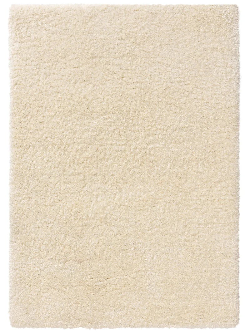Tapis shaggy uni crème 160x230 cm