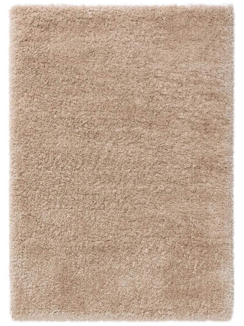 Tapis shaggy uni beige 120x170 cm