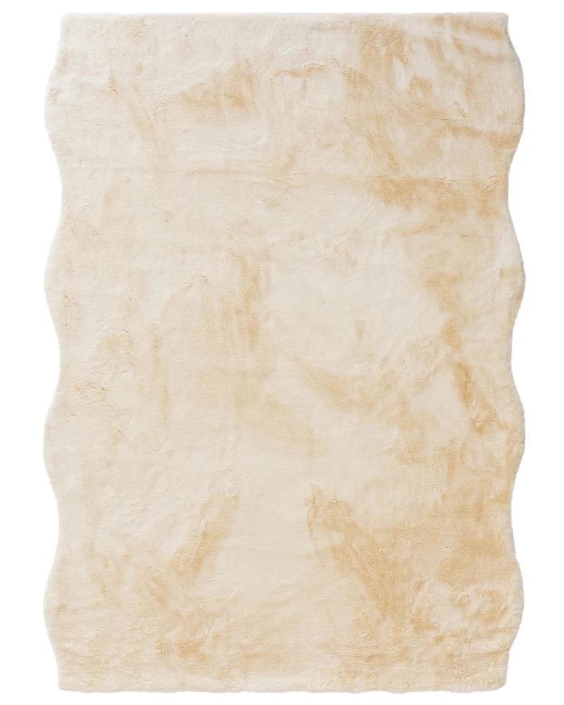 Tapis shaggy vague crème 120x170 cm