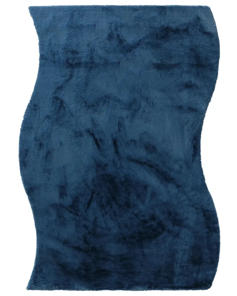 Tapis shaggy vague bleu 160x230 cm