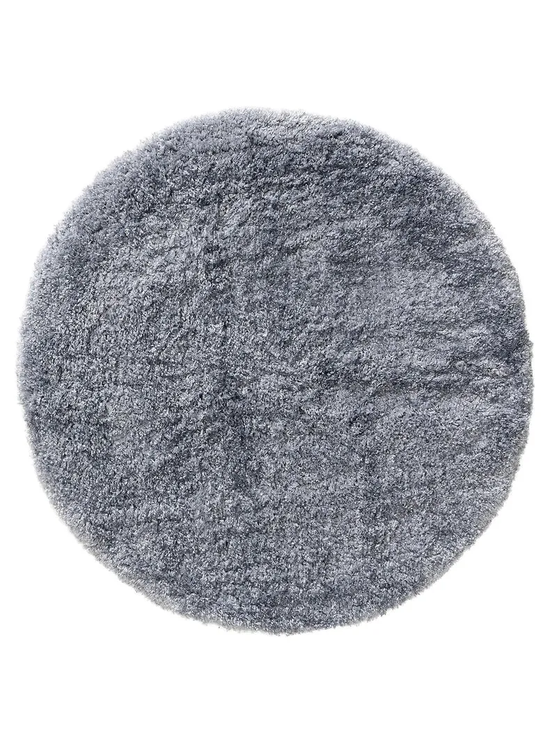 Tapis shaggy rond gris bleuté 120 cm de diamètre