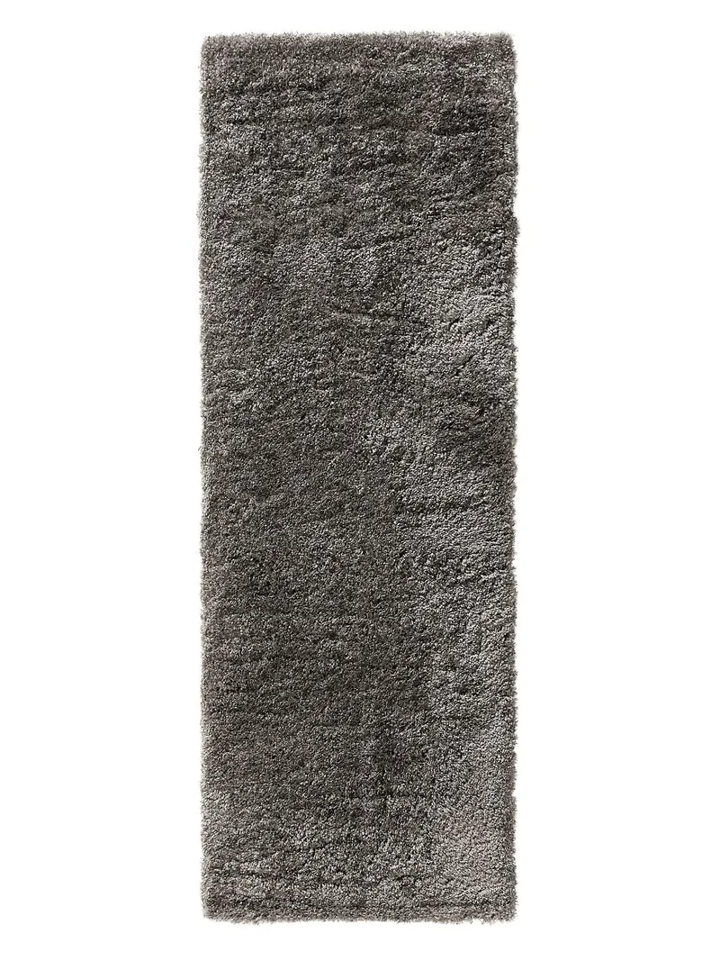 Tapis shaggy descente de lit gris foncé 70x200 cm