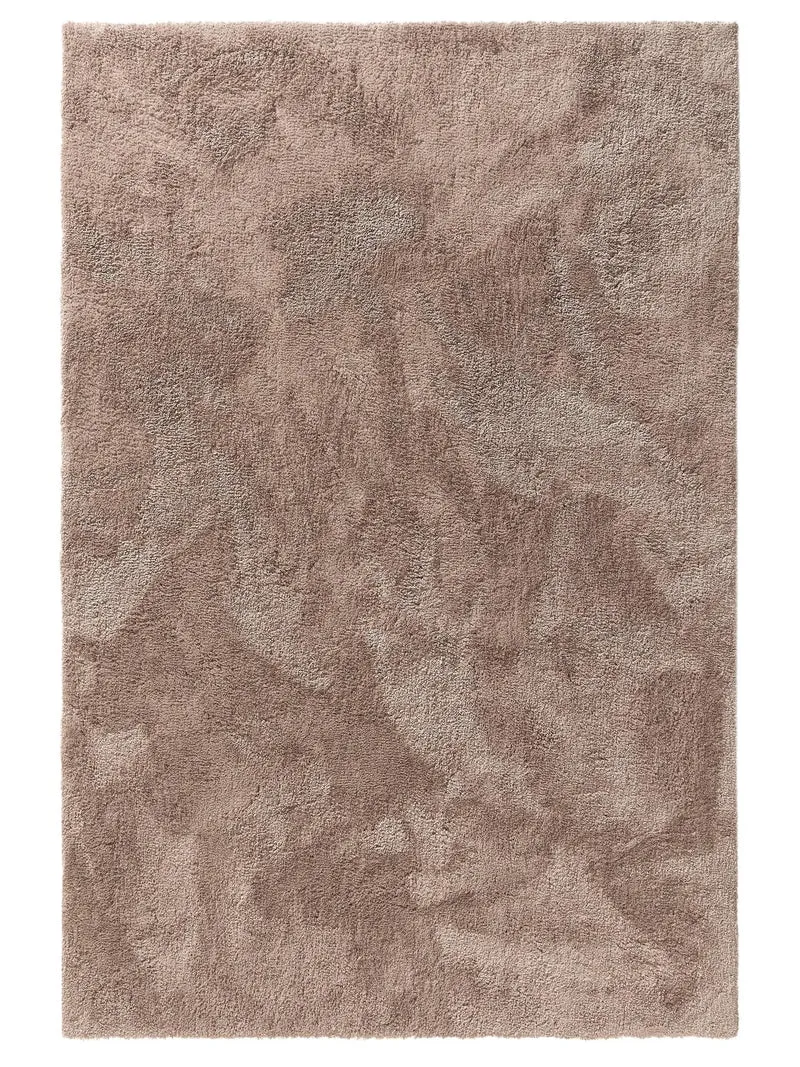 Tapis shaggy épais taupe 120x170 cm