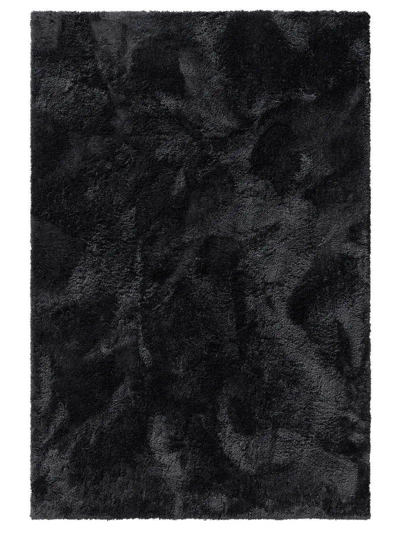 Tapis shaggy épais noir 160x230 cm