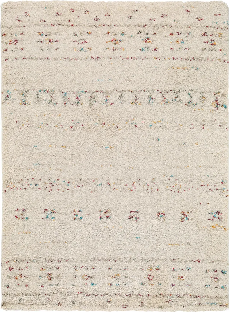 Tapis berbère motif ethnique enfant beige 200x290 cm