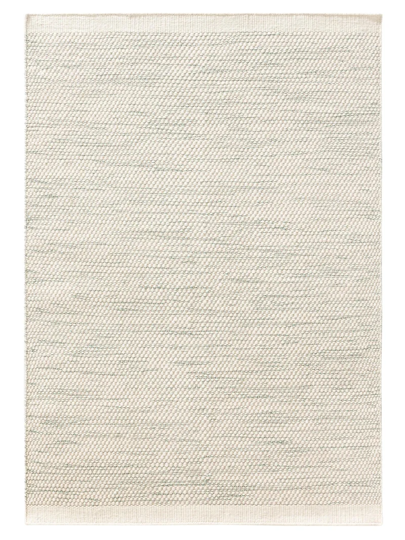 Tapis scandinave tressé enfant crème et gris en laine 160x230 cm