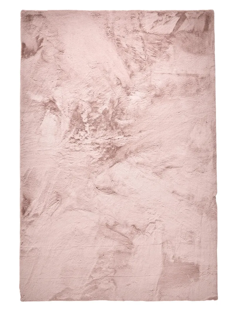 Tapis shaggy fausse fourrure rose 80x150 cm