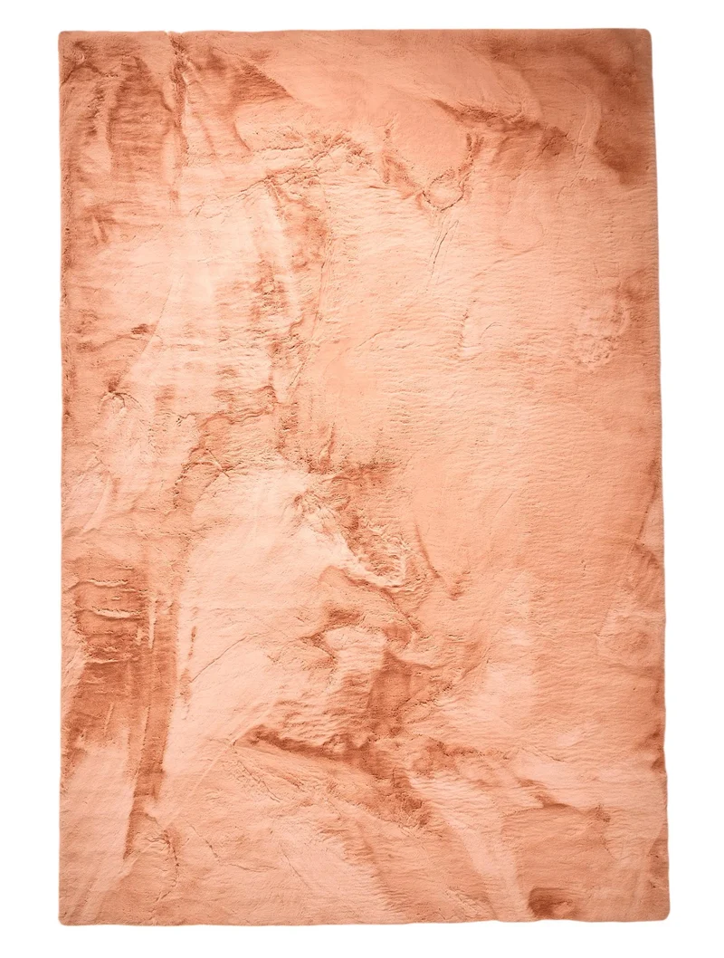 Tapis shaggy fausse fourrure corail 230x340 cm