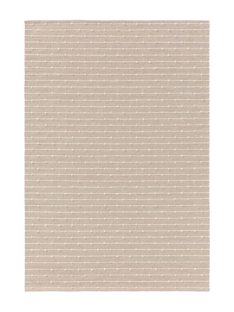 Tapis scandinave perlé enfant beige en coton 80x120 cm
