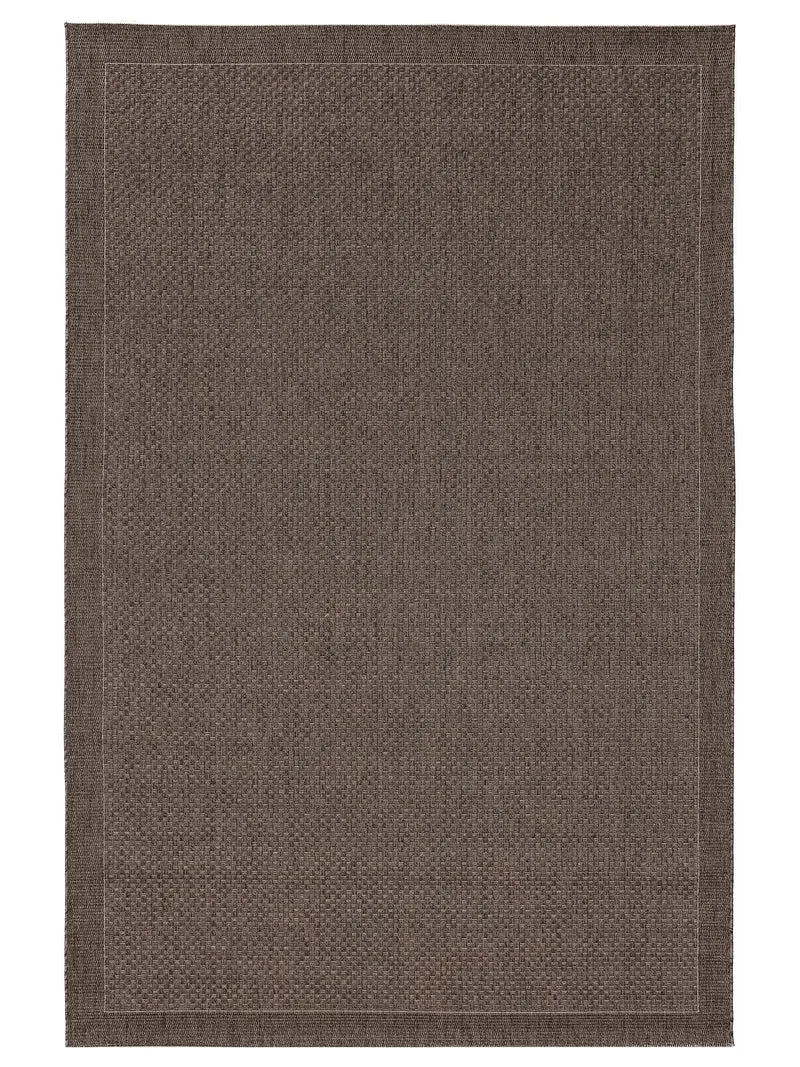 Tapis scandinave marron gris d'intérieur et d'extérieur 200x290 cm