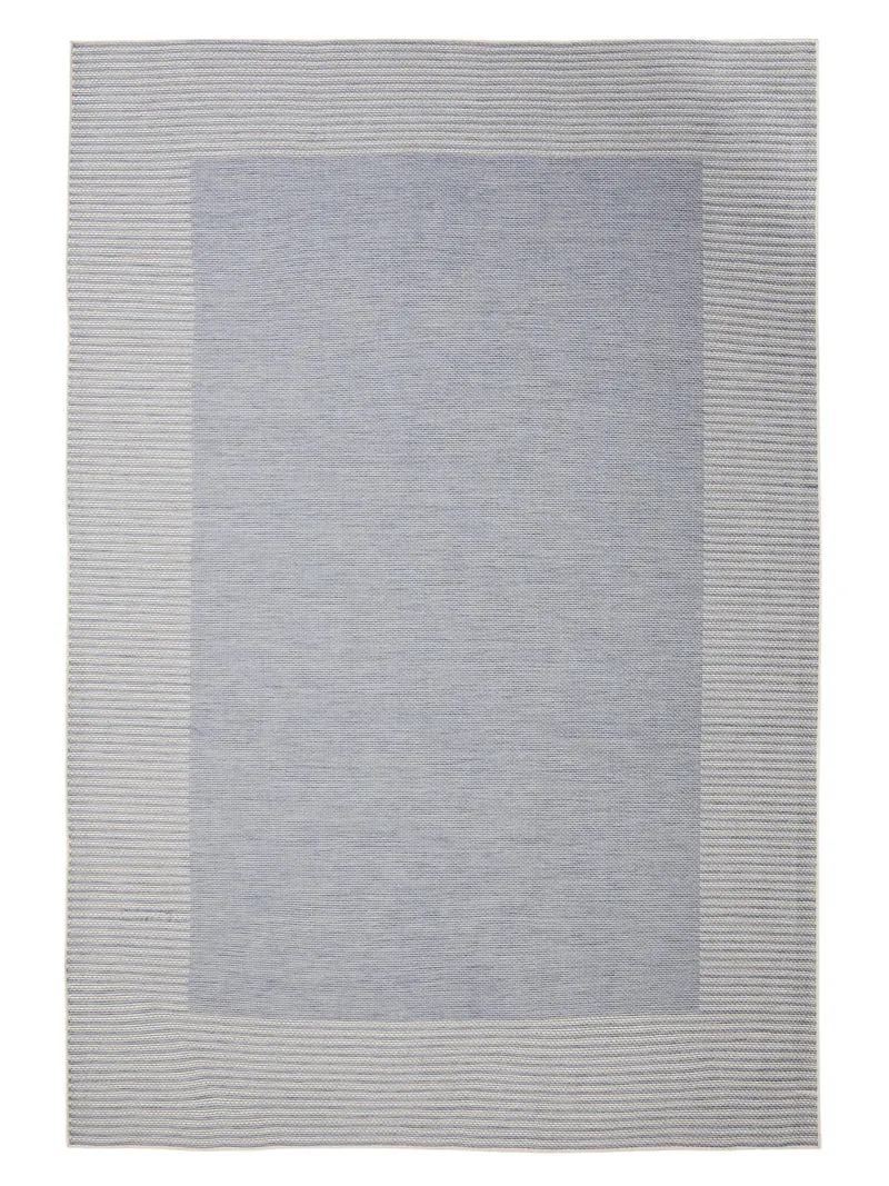 Tapis scandinave uni bleu gris d'intérieur et d'extérieur 140x200 cm