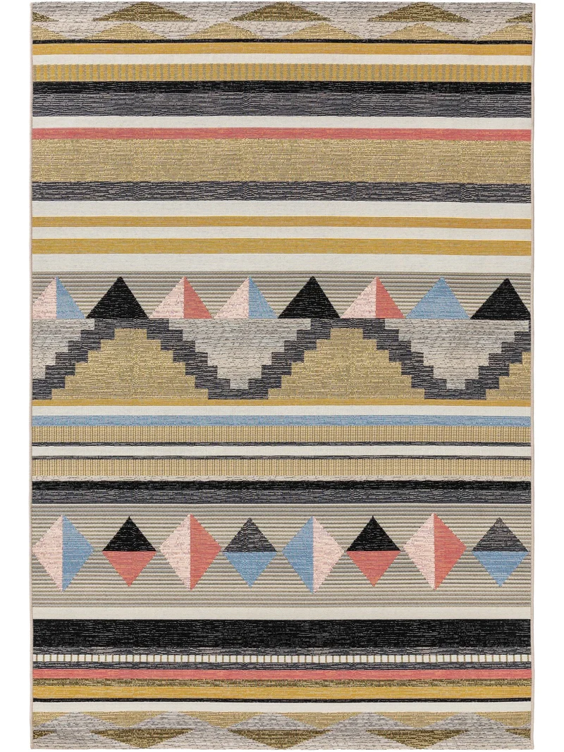 Tapis kilim multicolore d'intérieur et d'extérieur 200x285 cm