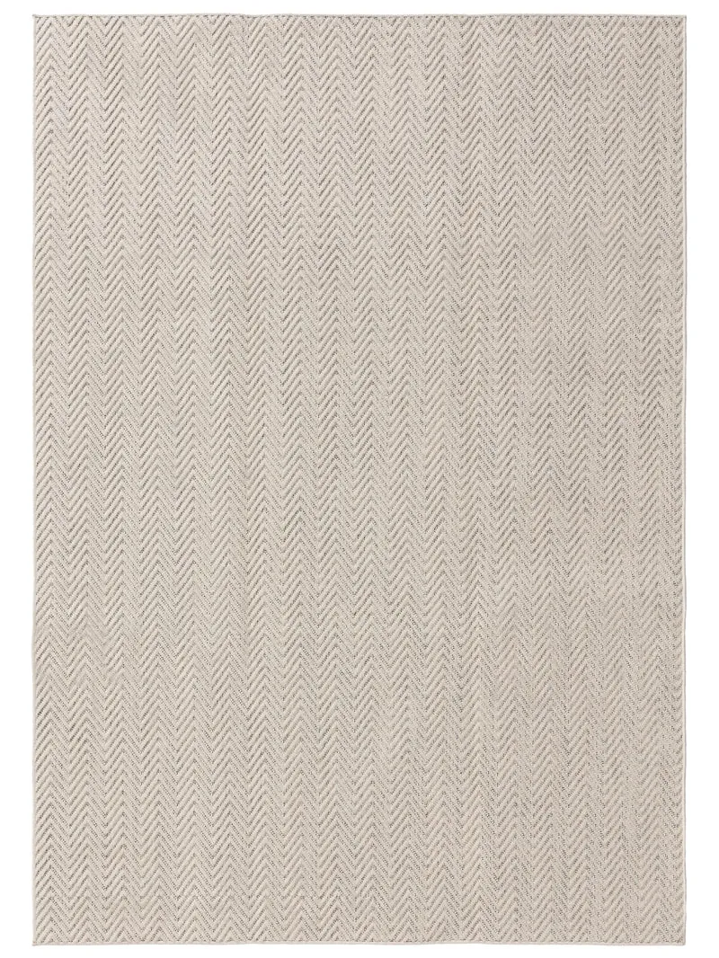 Tapis scandinave tressage en pointe blanc d'intérieur et d'extérieur 300x400 cm