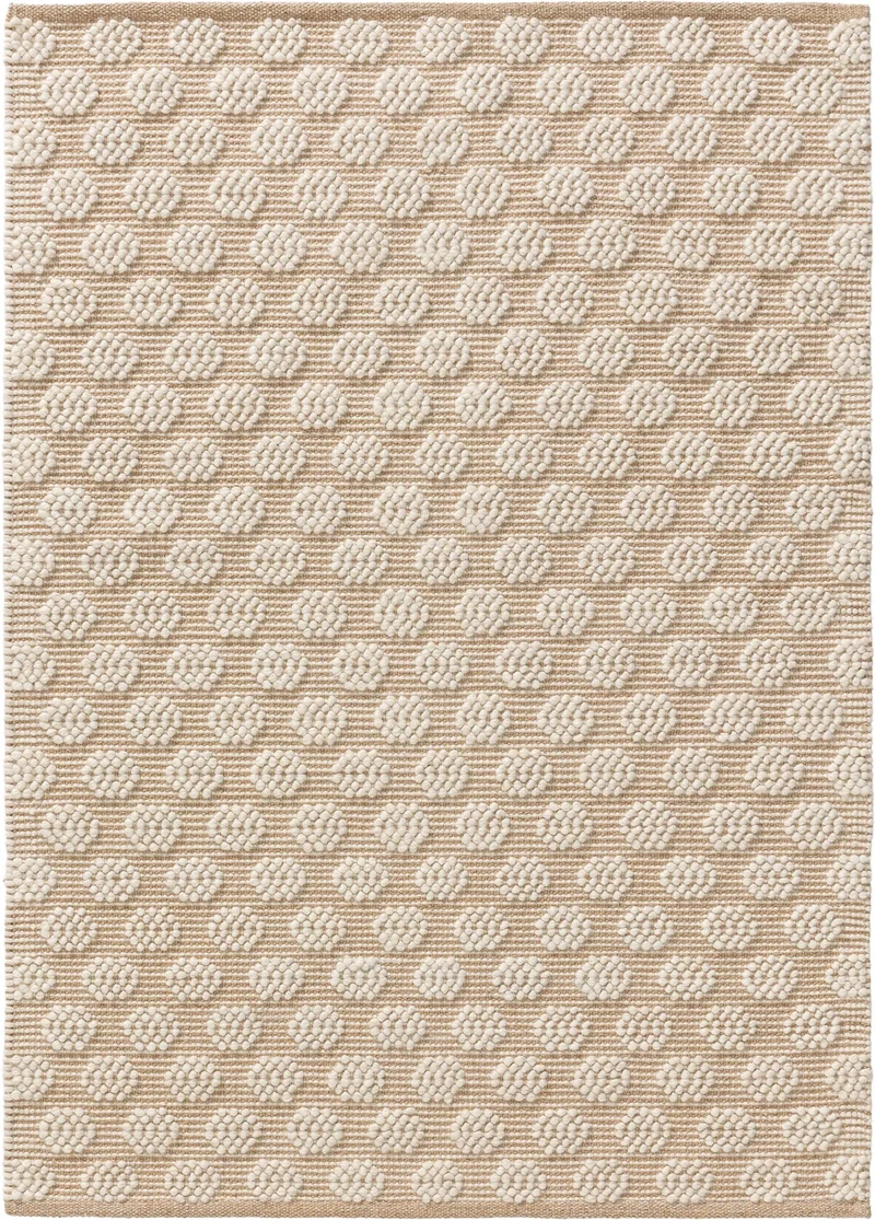 Tapis moderne petits pois enfant beige 160x230 cm