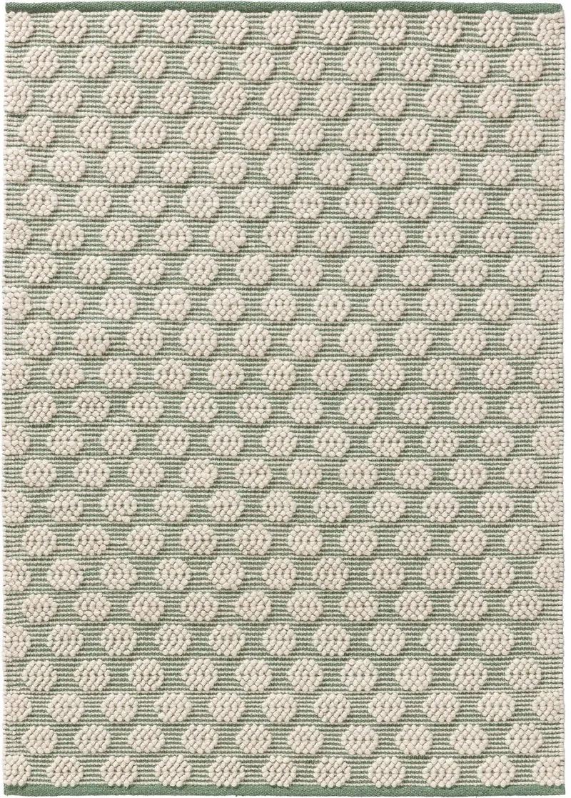 Tapis moderne petits pois enfant vert 90x130 cm
