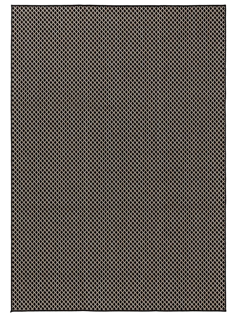 Tapis moderne motif losange noir d'intérieur et d'extérieur 300x400 cm