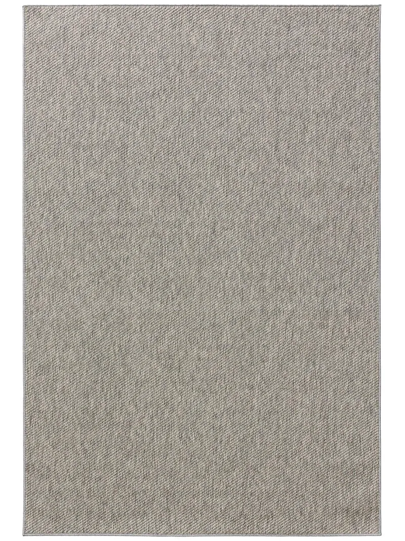 Tapis scandinave tressé à plat gris d'intérieur et d'extérieur 200x300 cm