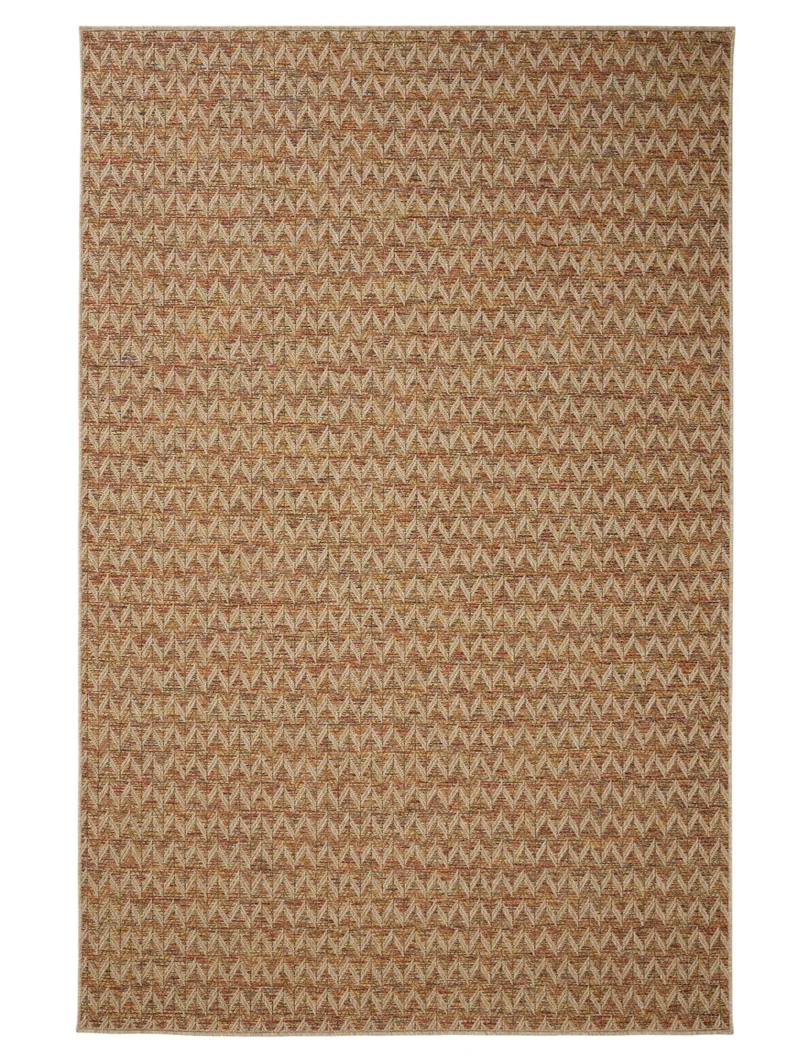Tapis scandinave motif géométrique marron d'intérieur et d'extérieur 160x230 cm