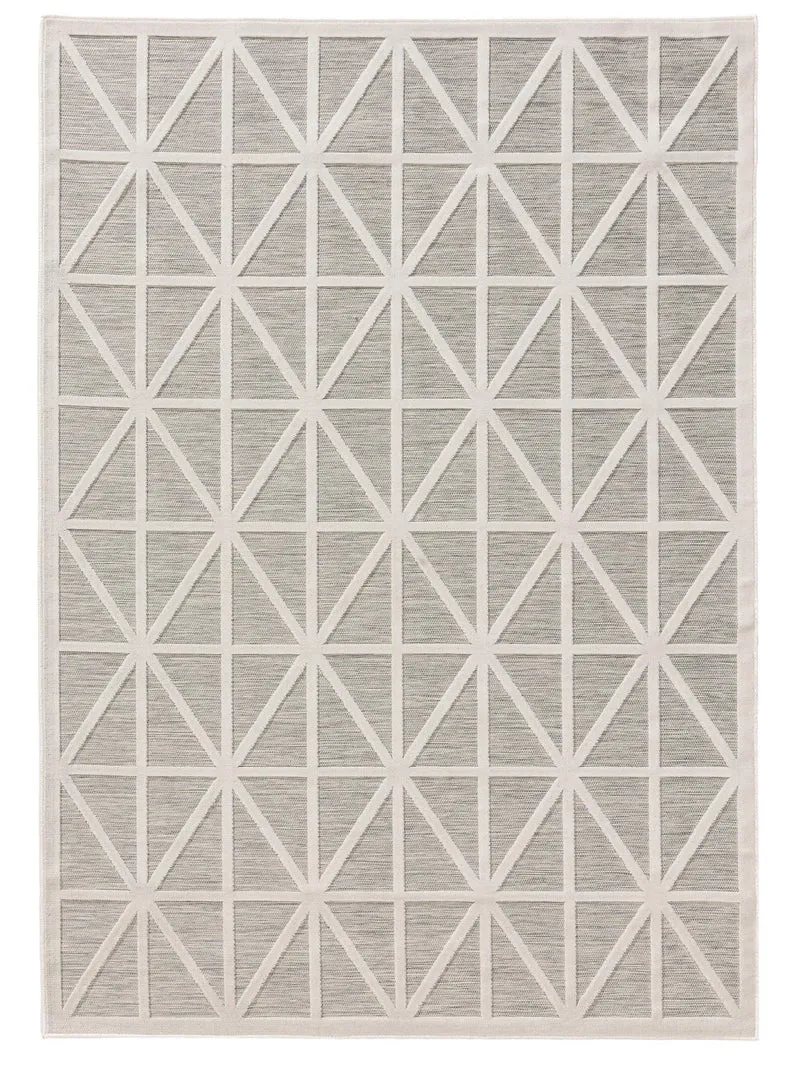 Tapis géométrique losange gris d'intérieur et d'extérieur 200x300 cm