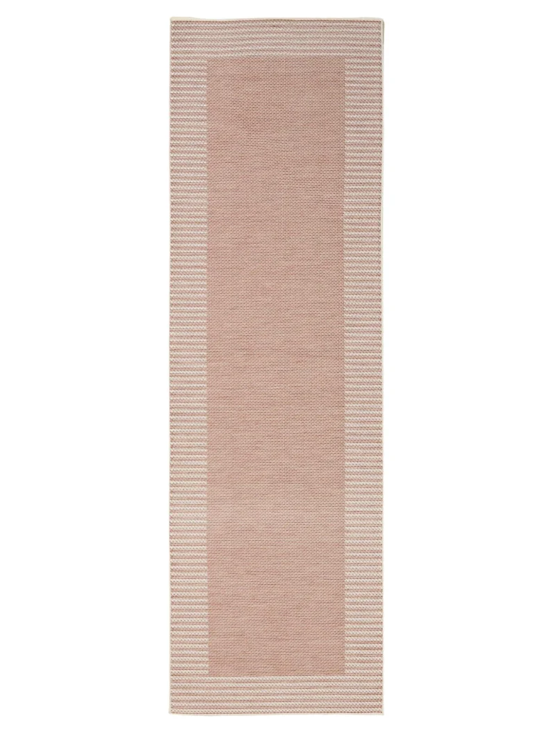 Tapis scandinave uni de couloir terracotta d'intérieur et d'extérieur 80x250 cm