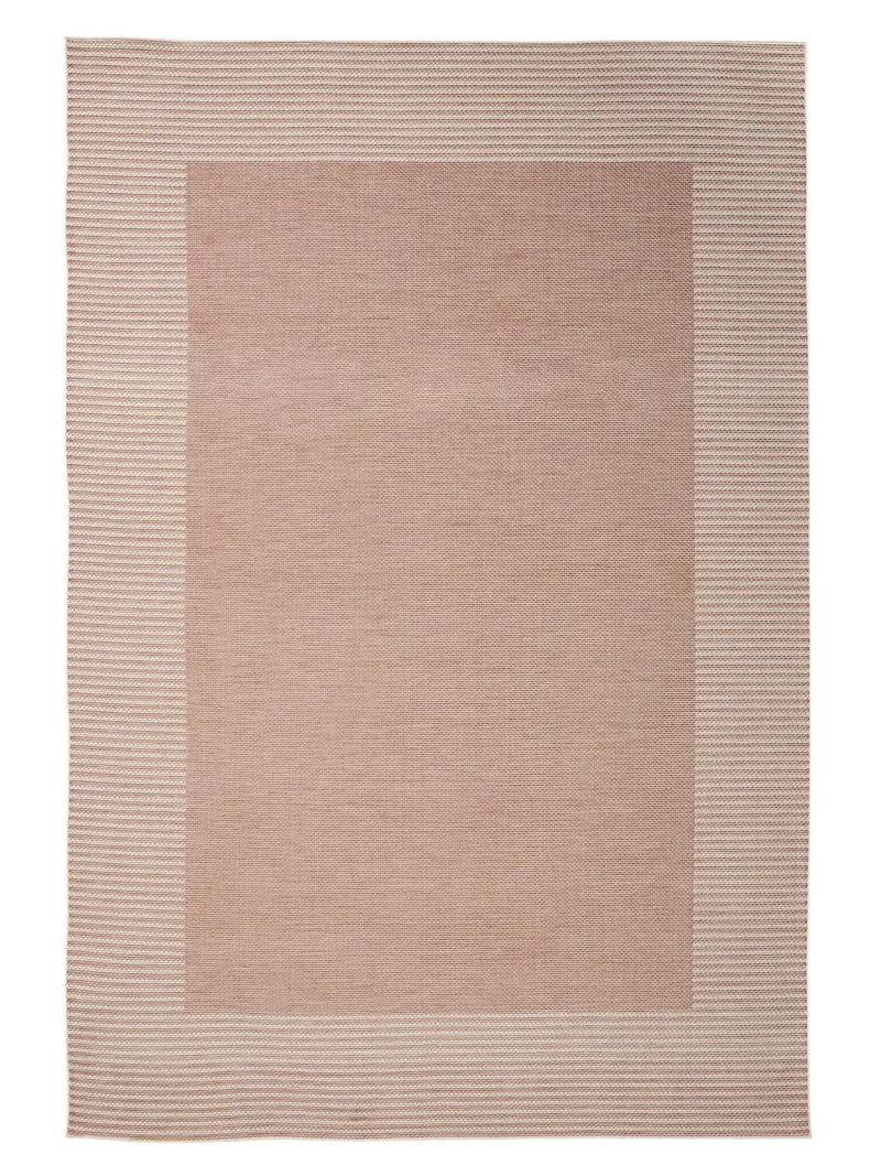 Tapis scandinave uni terracotta d'intérieur et d'extérieur 200x290 cm