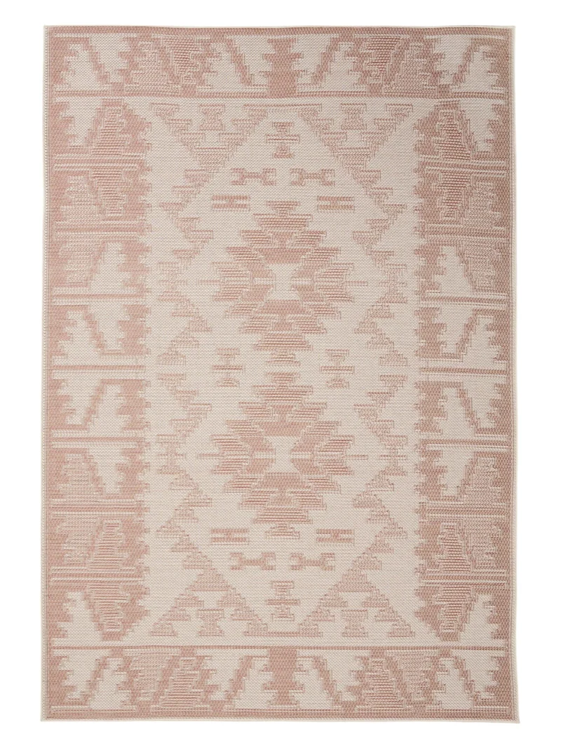 Tapis ethnique terracotta d'intérieur et d'extérieur 120x170 cm
